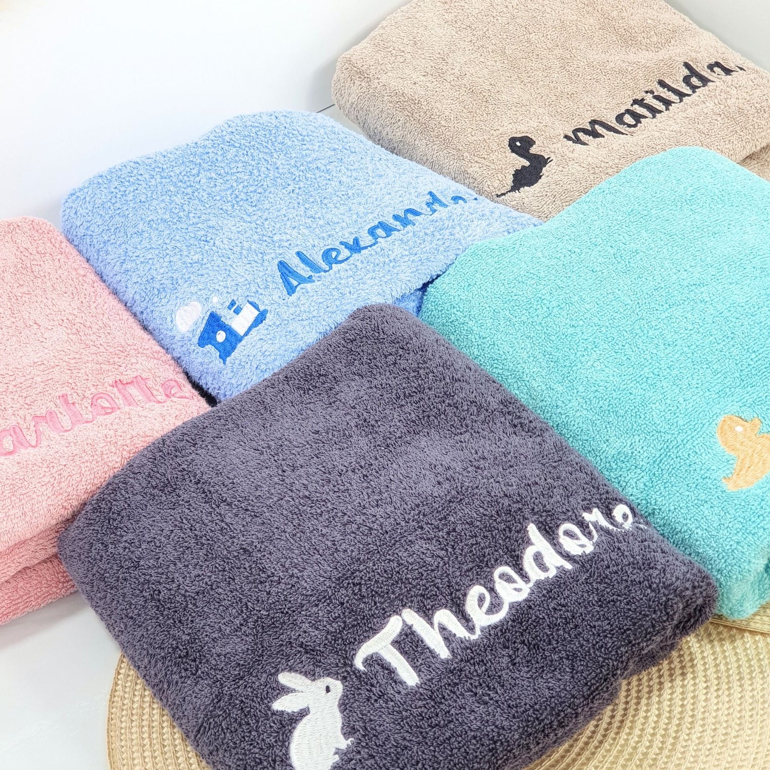 Personalised Embroidered Towel for Kids