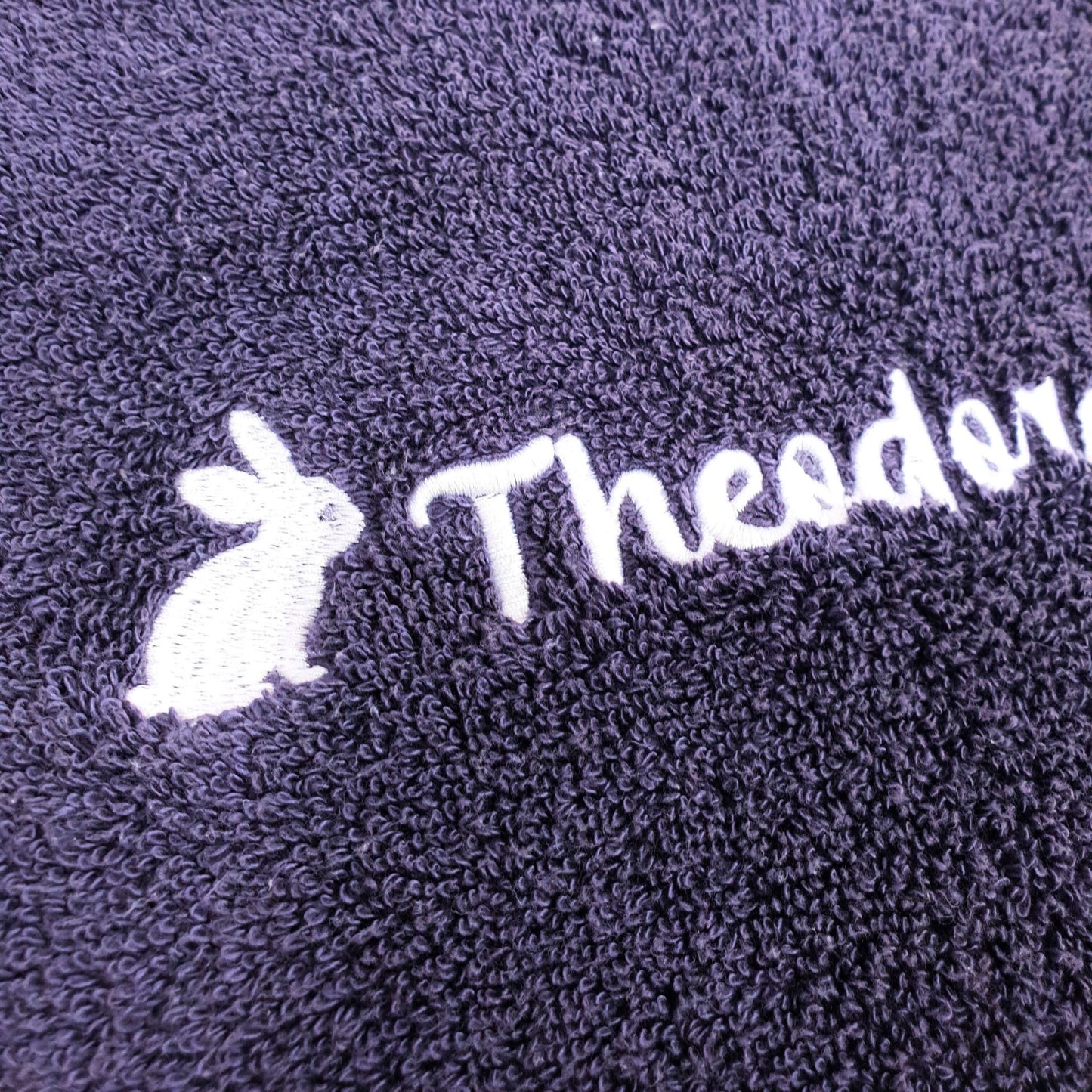 Personalised Embroidered Bath Towel for Kids - Rabbit
